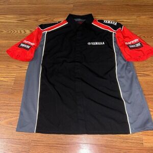 Yamaha Black and Red Men's Shirt